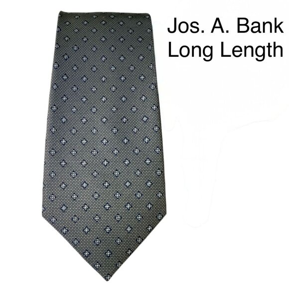 Jos. A. Bank Traveler Stain-Resistant Tie Long Size 61" Blue Micro Dot Pattern - Picture 1 of 13